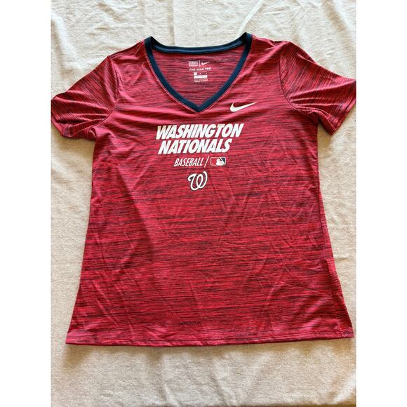 Nike MLB Authentic Washington Nationals Dri-Fit Short Sleeve Shirt Women's M - Picture 4 of 9